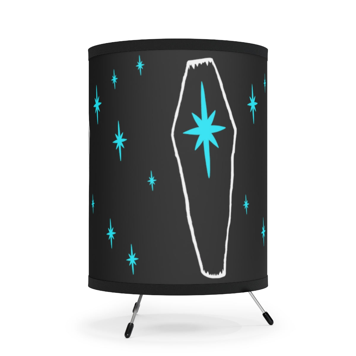 Starburst Coffin Tripod Lamp